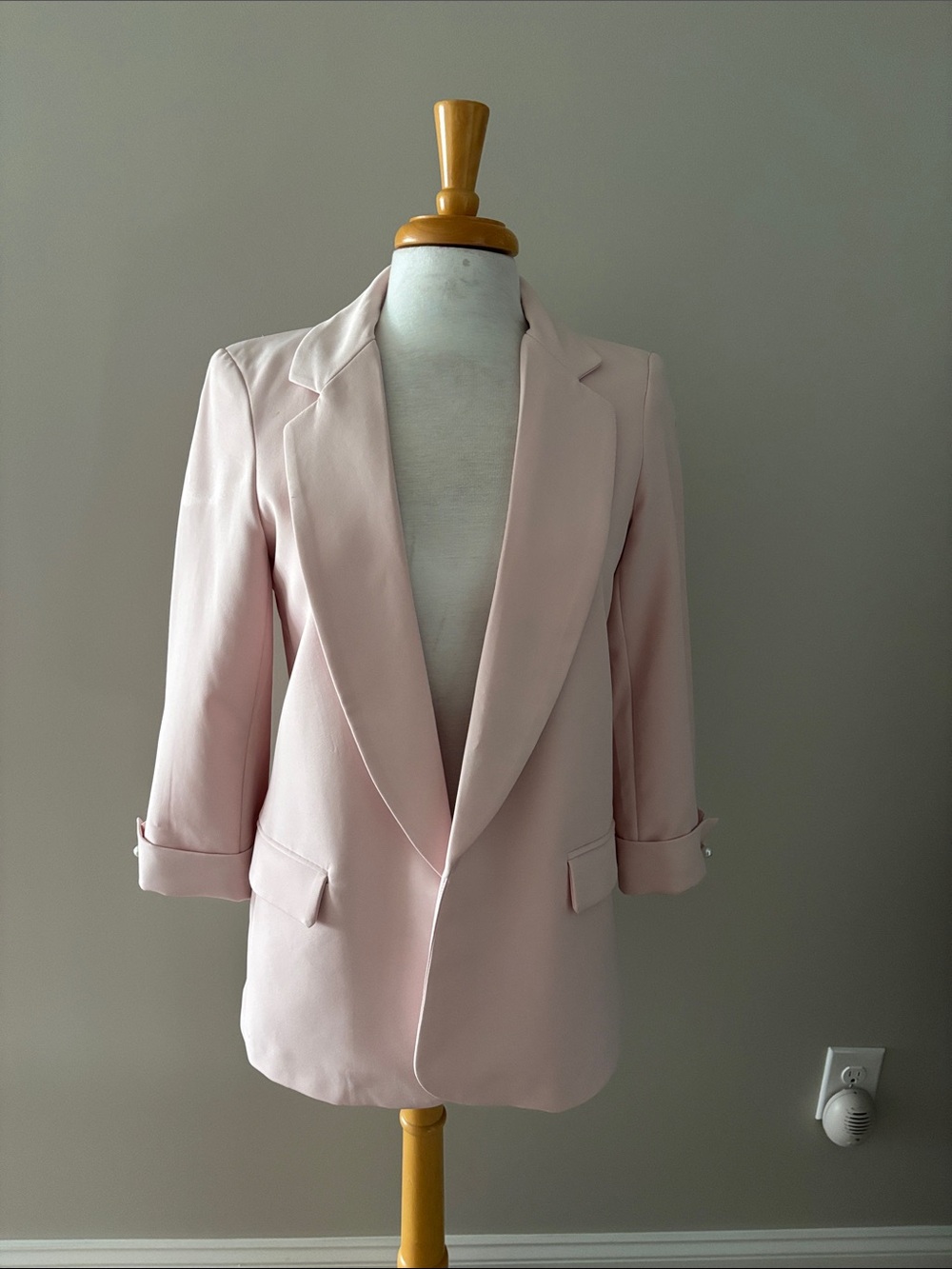 Rachel Zoe Soft Blush Pink Tailored Blazer